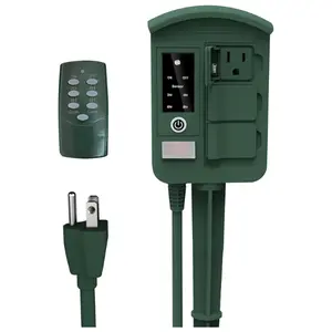 Remote Control Outdoor Power Stake Timer Waterproof Power Strip 6 Grounded Outlets and 6FT Extension Cord Bn-link Convenience