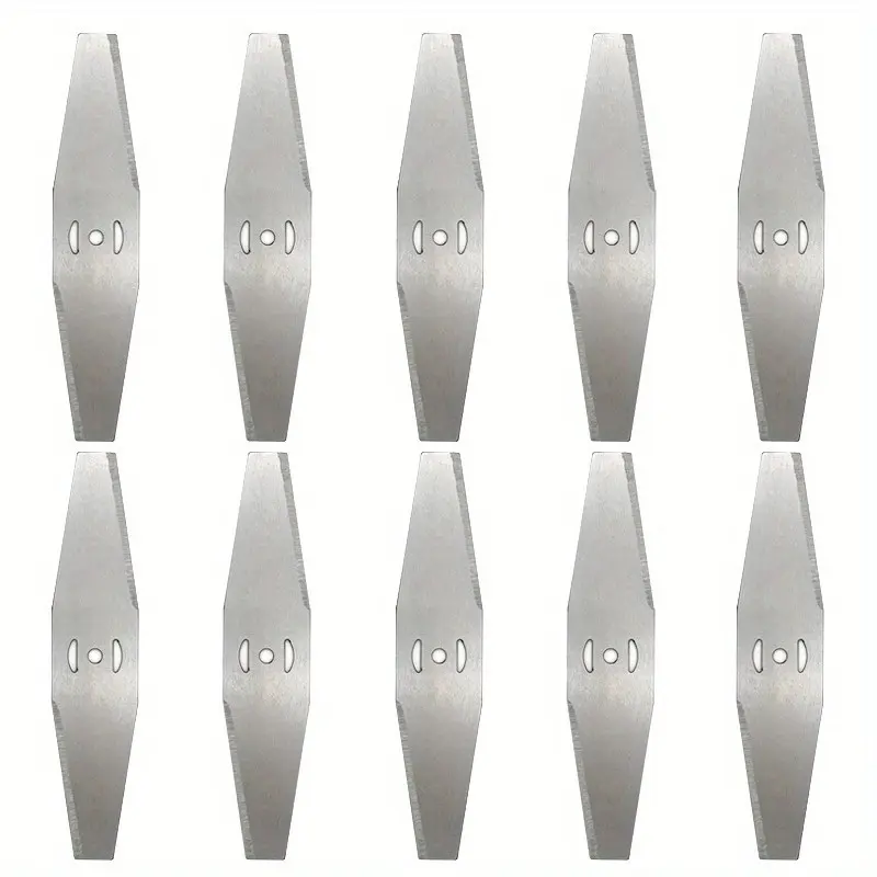 Garden Power Tool Accessories 10 Pieces 5mm Metallic Blade Electric Lawn Mower Replacement Blades, Small Rhombus Shape, Pack of 10, Durable & Efficient Grass Cutting Accessories