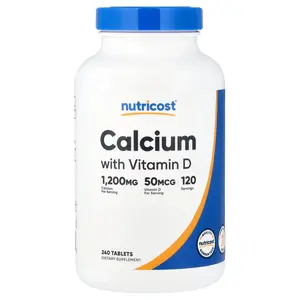 Nutricost Calcium with Vitamin D, 240 Tablets