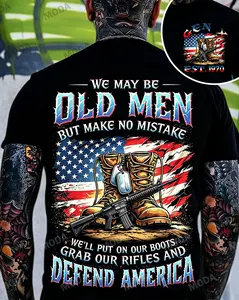 Chaosmoda Generation X We May Be Old Men But Make No Mistake Custom Year Skull T-Shirt