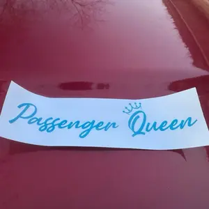Passenger Queen Decal for Your Lady - Stylish  Crown Design Car Sticker for Women