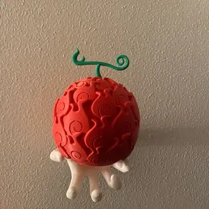 3D printed Devil fruits With laser engraved wooden wanted poster