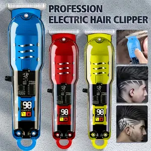 DEBARK Professional LED Display Hair Clipper - Smooth, Lightweight, Stainless Steel Blade, USB Fast Charging, 4 Guide Combs, Cordless & Wired Use, Home Barber Kit for Fades, Beard Trimming, Bald Head Grooming