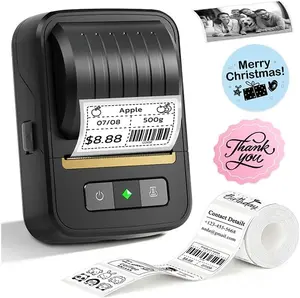 Label Maker Machine with Tape, Wireless Bluetooth Label Maker Sticker Printer for iOS, Android, Windows, Mac, Chromebook, Portable Thermal 2 Inch Label Printer for TT Shop, Etsy, Shopify and Local Small Business, Barcode, Address, Logo, Clothing