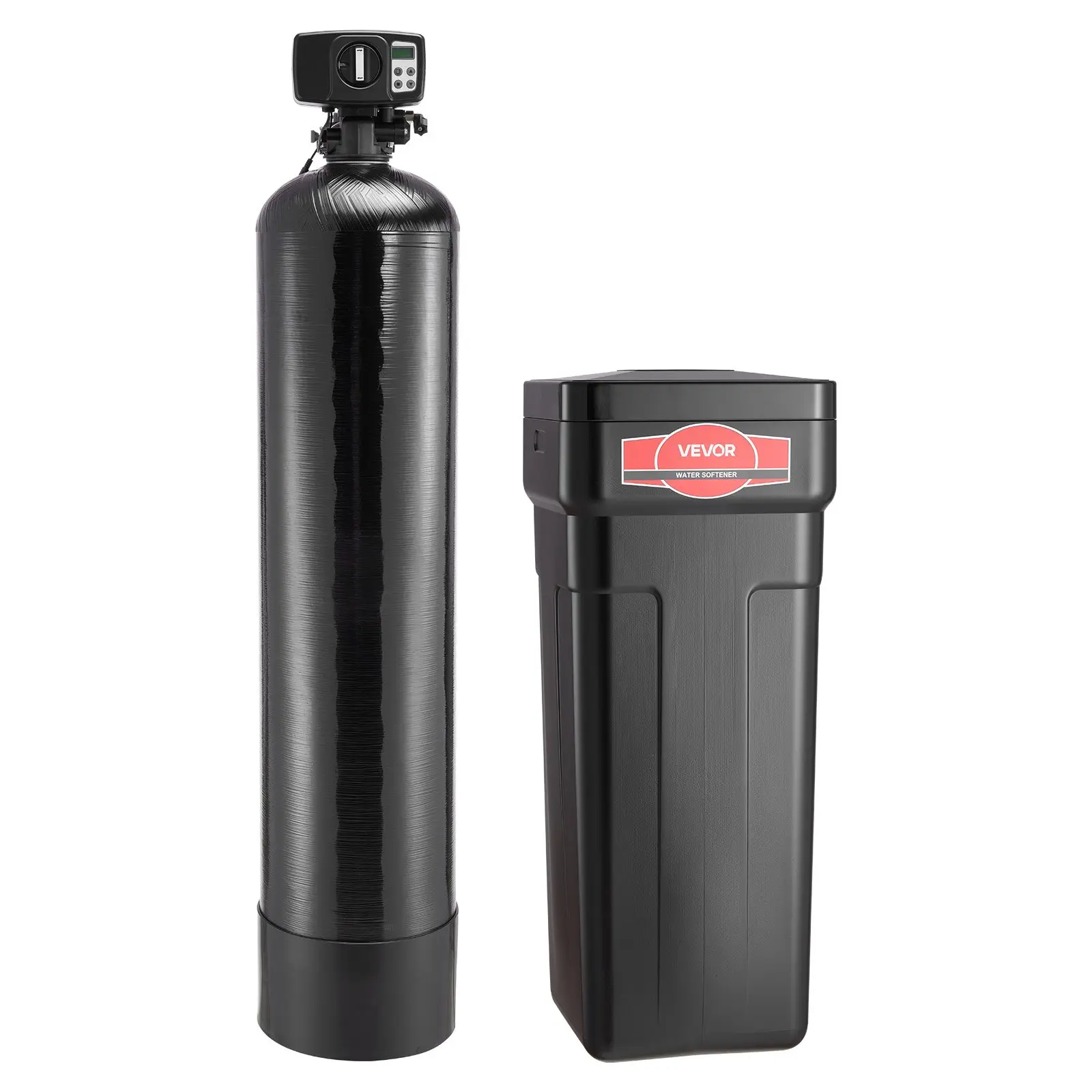 【Summerfinds】VEVOR Water Softener, 48,000 Grains Whole House Water Softener System, with Automatic Digital Control Head, Bypass Valve, Reduce Hardness and Minerals, Improve Water Quality, for 3-4 Bathrooms Modern