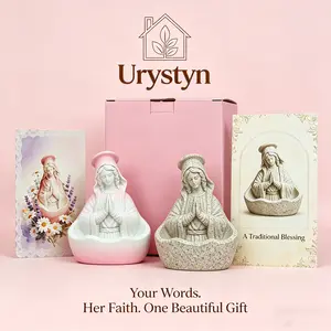 Virgen Mary Statue, comes with an elegant pink gift box and a handwritten card. It makes a meaningful religious decoration for a home altar, bookshelf, or prayer corner, and is perfect as a gift for a girlfriend, a birthday present, or a gift for elders.