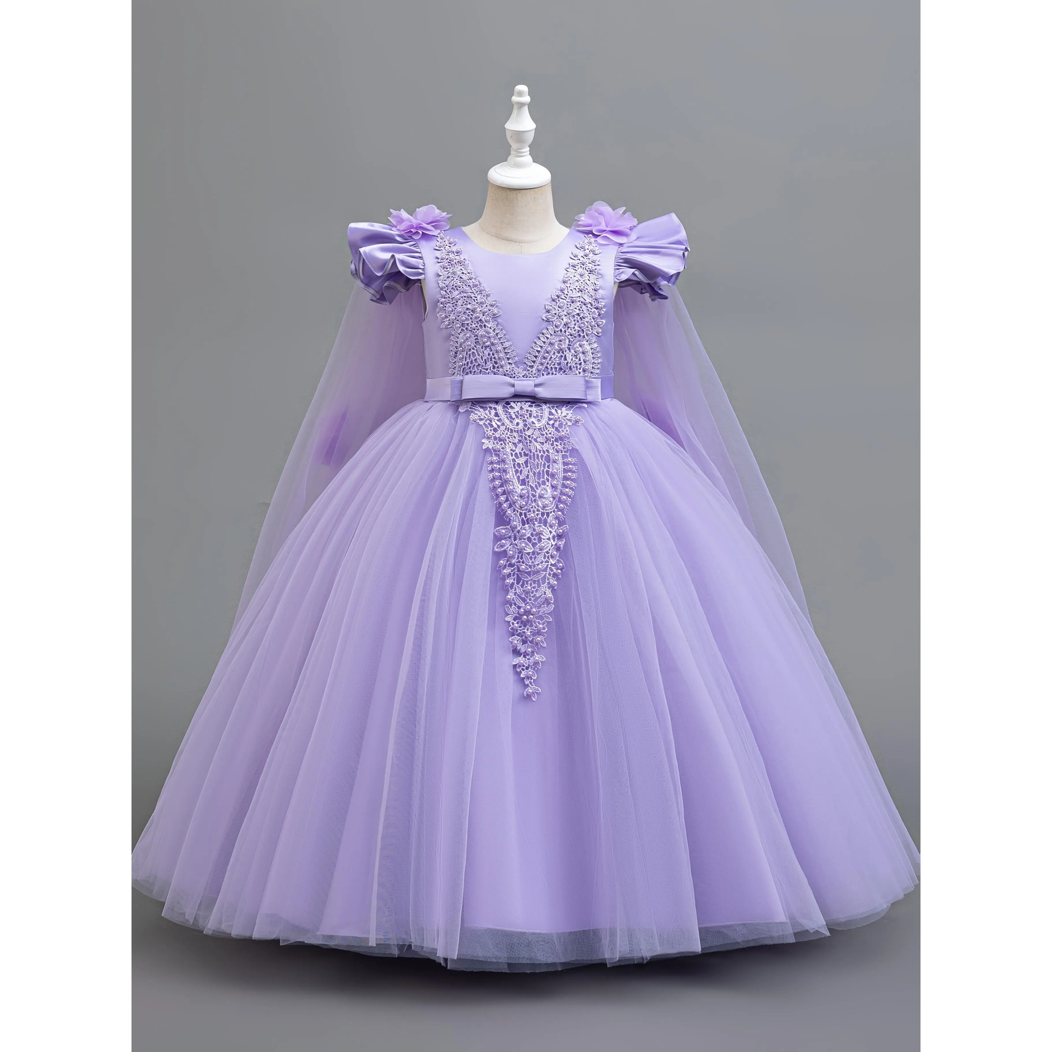 (New)Girl's Long Princess Dress