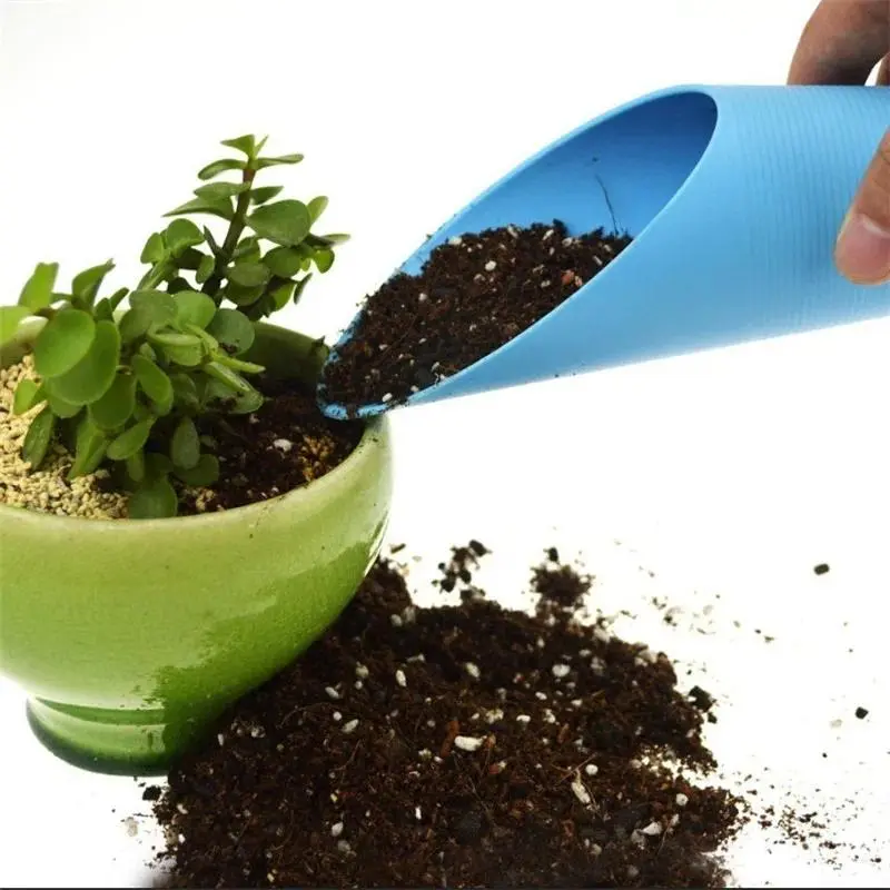 1Pc Circular shovel, succulent shovel, soil cup, gardening bucket shovel, plastic shovel, household gardening, vegetable planting, Portable, Tool, Home