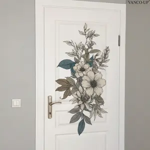 A (30*60cm) simple floral leaf 2D flat wall sticker, home decoration self-adhesive wall sticker, Floral Pattern Sticker, Decorative Wall Sticker, Floral Stickers, M20440