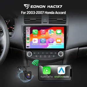 EONON Car Stereo for Honda Accord 2003-2007, Wireless CarPlay & Android Auto Car Radio, 10.1" Android 14 Touchscreen Head Unit, 4GB RAM, 64GB ROM, Bluetooth, GPS Navigation, Wi-Fi, Sub, SWC, Backup camera, Keep OEM, Plug & Play - HAC1X7, HAC1X7A