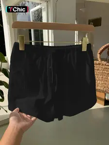 Spring Summer New Linen Shorts for Women, Outerwear Thin Wide Leg High Waist Slimming Loose Casual Elegance Sporty Shorts Womenswear