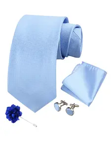 Men's High-End Tie Scarf Cufflinks Brooch Set, Elegant Shirt Accessory Kit for Weddings Parties Daily Wear, Stylish Men's Fashion Gift