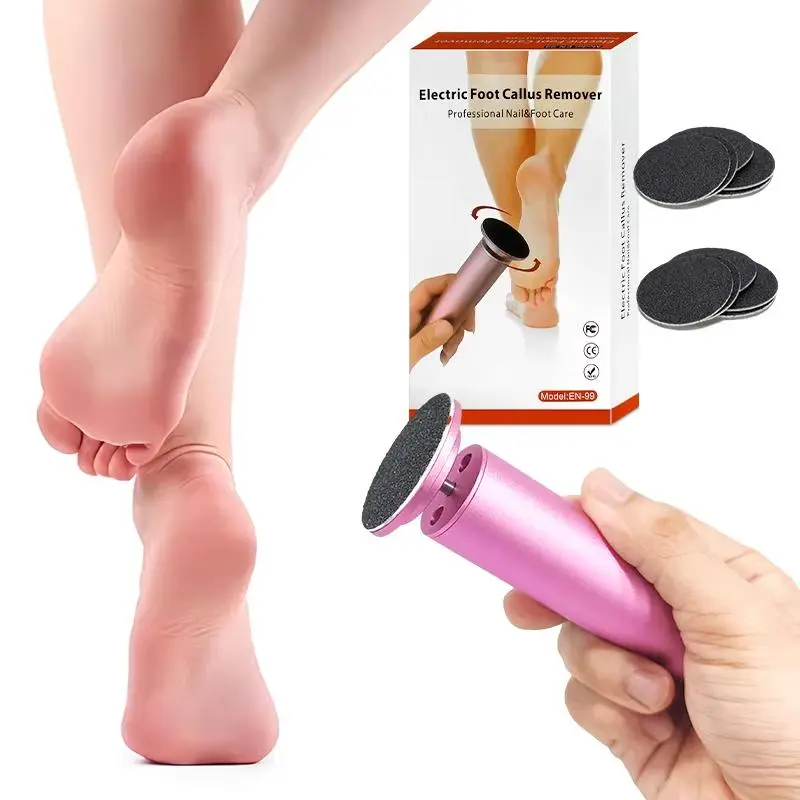 Electric Foot File, Electronic Foot File, 1 Count Adjustable Speed Foot Callus Remover with 60pcs Sandpaper, Exfoliating Callus Remover, Callus Remover For Feet, Professional Pedicure Care Tool for Home & Salon Use, Foot Files