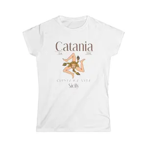 Woman's Catania Trinacria Symbol tee | Sicily travel souvenir