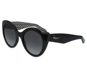 Ferragamo Women's Wide Temple Butterfly Sunglasses