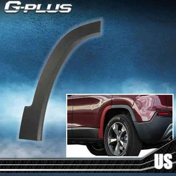 MOTOR GPLUS Left-Side Rear Wheel Fender Flare Molding Trim - 1pcs Front Left Fender Flares, Automotive Vehicle Exterior Accessory, Scratch Shield for 2014-2019 Jeep Cherokee Mud Flaps & Splash Guards to Upgrade Look, Car Accessories