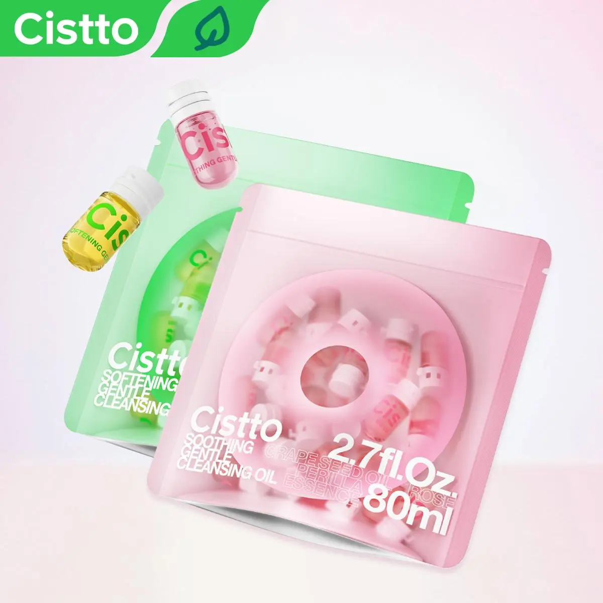 Cardi B with Cistto Mini Makeup Remover,Natural Cleansing Oil–Waterproof Makeup Remover Oil, for Sensitive Skin&All Skin Types,Springtok,Cosmetic