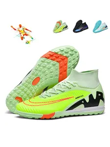 Men's and Women's High-Top Seamless Soccer Shoes for Outdoor Use, Football Cleats, Slip-Resistant and Durable with Super Grip Support, Trendy and Stylish Soccer Footwear