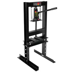 6 Ton Hydraulic Shop Press, Heavy-Duty h-Frame Garage Press with Adjustable Worktable & Stamping Plates – Ideal for Metal Bending, Straightening, Bearing & u-Joint Installation, Floor Standing Worksho