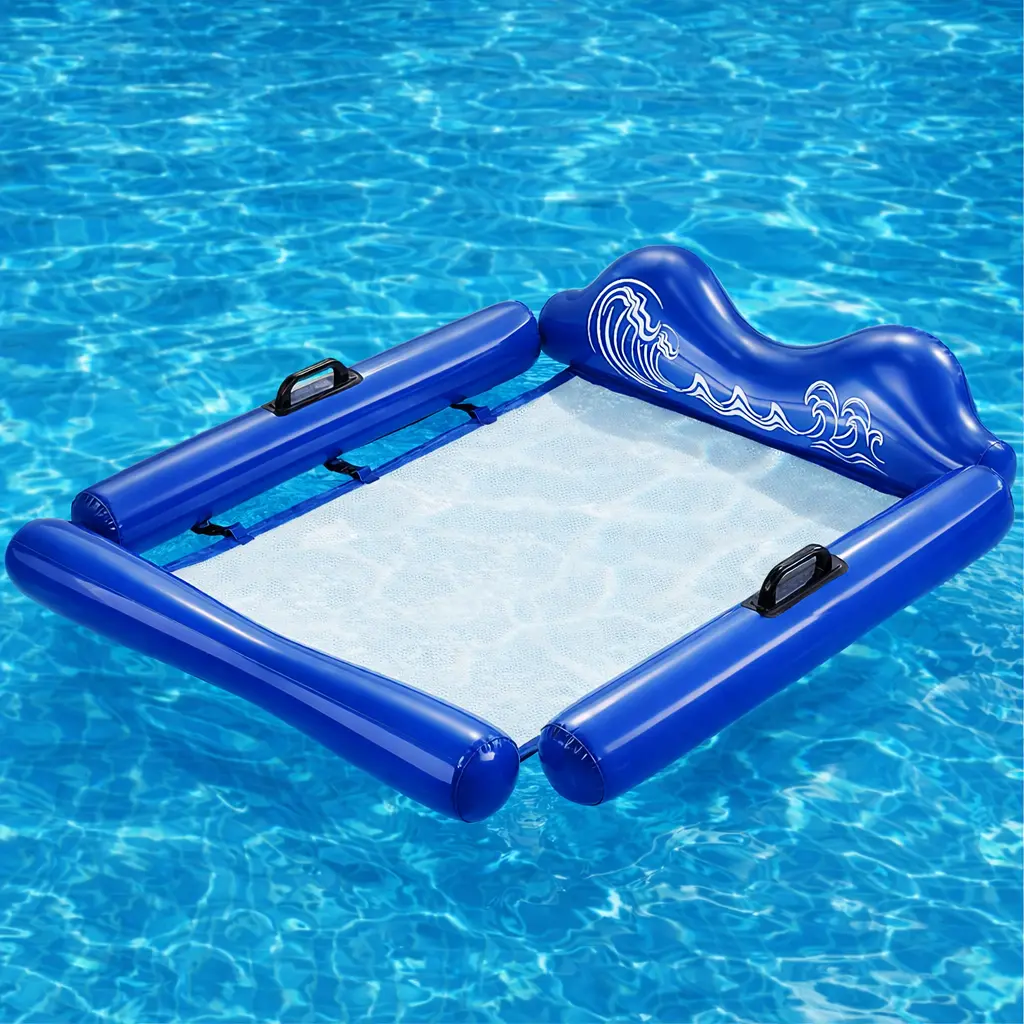 Inflatable Water Hammock Pool Float for Adults, Ergonomic Floating Lounge Chair for Swimming Pools, Beach and Summer Relaxation
