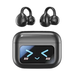M100 Clip On Ear Headphones with Audio-Visual future Touch Screen,Audio Wireless Headphones for Music & Phone Calls, Sports Waterproof & Sweatproof