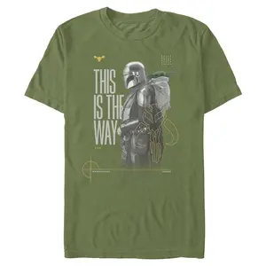 Mens Star Wars: The Mandalorian and Grogu This Is The Way Bounty Hunter T Shirt