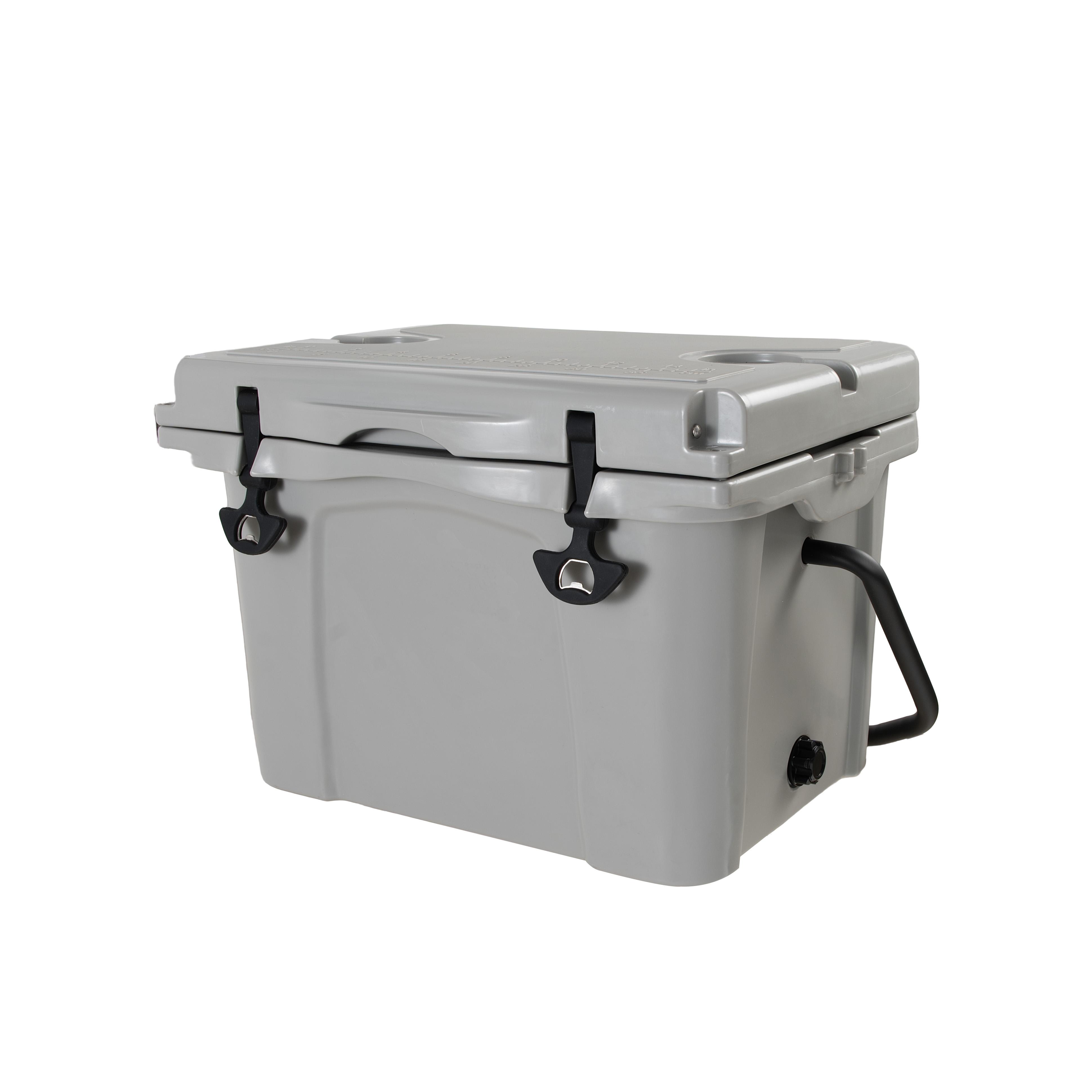 Dufominc 25QT Volume Sturdy Rotational Mold Insulated Hard Cooler with Ergo Handle, Large Size, Bottle Opener, Cup Holder, Forming Ruler, 5-7 Day Ice Retention for Camping, Beach, Travel