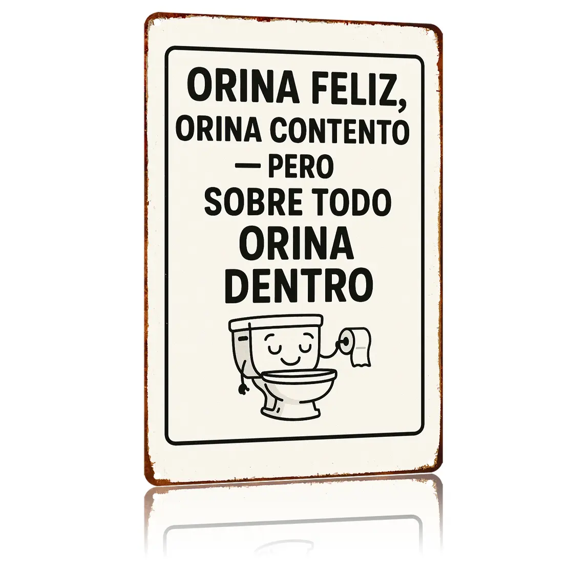 8x12 in Standard Size Aluminium Multi-Language Funny Metal Sign - Bathroom Wall Decor Plaque, Home Decor Products for Room Use