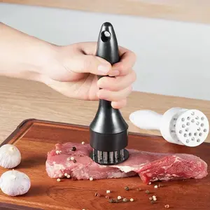 Premium Stainless Steel Chicken Leg Wing Meat Skewer, Hole Punch Tenderizer Needle Hammer Kitchen Steak BBQ Meat Pin Seasoning Needle Kitchen Gadget