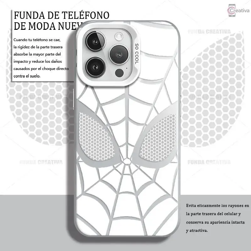 [Copy of] Creative Spider-Man Pattern Phone Case for iPhone 15 Pro, 16, 17 Pro Max, 13, 14 Plus, 12, 11, 17 Air. Shock-resistant, durable and impact-proof protective cover. Available in pink couple design. Compatible with Samsung A15, A55, A56, A54, A50,