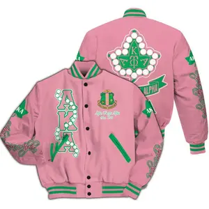 Alpha Kappa Alpha Ivy Varsity Jacket 1908 Style, Sorority Fashion Outerwear, Greek Life Apparel