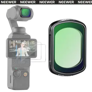 NEEWER Magnetic Black Diffusion 1/2&1/4&1/8 Effect Filter Compatible with DJI OSMO Pocket 4 & 3, Dreamy Cinematic Lens Filter Ultra Slim Frame & Multi Coated HD Optical Glass, 2 LCD Touch Screen Protectors tiktokshopspringglowup summervibes