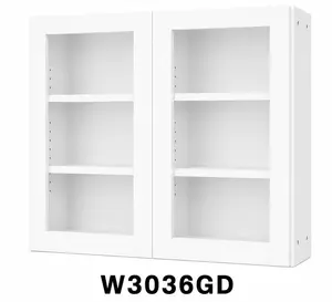 W3036GD Wall Cabinet with Glass Door | 30" Wide x 36" High x 12" Deep | Eagle Cabinet Collection