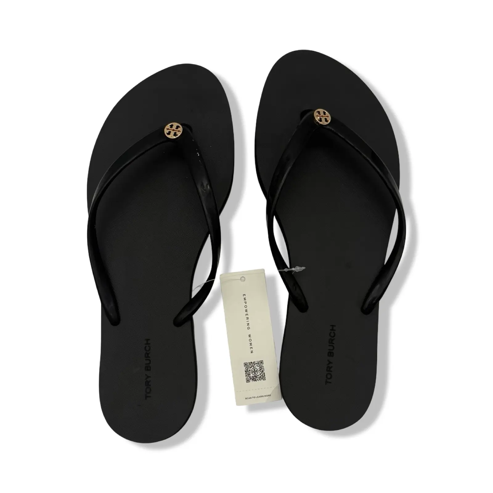 Pre-Owned Tory Burch Women's Chelsea Flip Flop Sandals 171947 (Perfect Black)