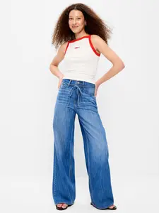 Old Navy Women's High-Waisted Drapey Wide-Leg Jeans
