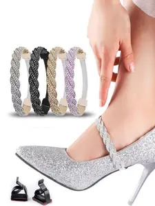 Anti-Slip High Heel Shoe Laces, Footwear Lace, Adjustable Elastic Shoestrings for Women, Basic Style, Prevents Slipping, Comfortable Fit, Shoelace