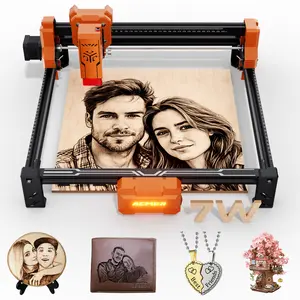 ACMER S2 7W Laser Engraving & Cutting Machine, 300×300mm Large Working Area, Suitable for Wood, Faux Leather, Acrylic, Ceramic & More, Ideal for Wood Carving, DIY Crafts, Gift Making & Creative Projects