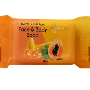 Byenblan Papaya 1 Piece  SoapCitrus Glow, Floral Design, Unisex, Soft Cover, Special Edition, 2025 Edition