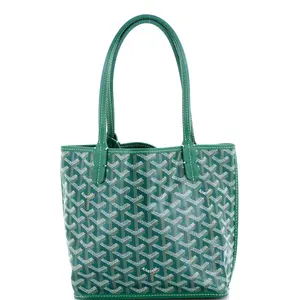 Pre-owned Goyard Canvas Coated Top Handle Bags Anjou Reversible Tote Coated Canvas Mini by Rebag