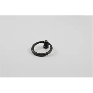 212 MAIN Round Ring Handle Door Hardware - Zinc Metal Cabinet Pull, Venetian Bronze Finish, Residential Door Knob