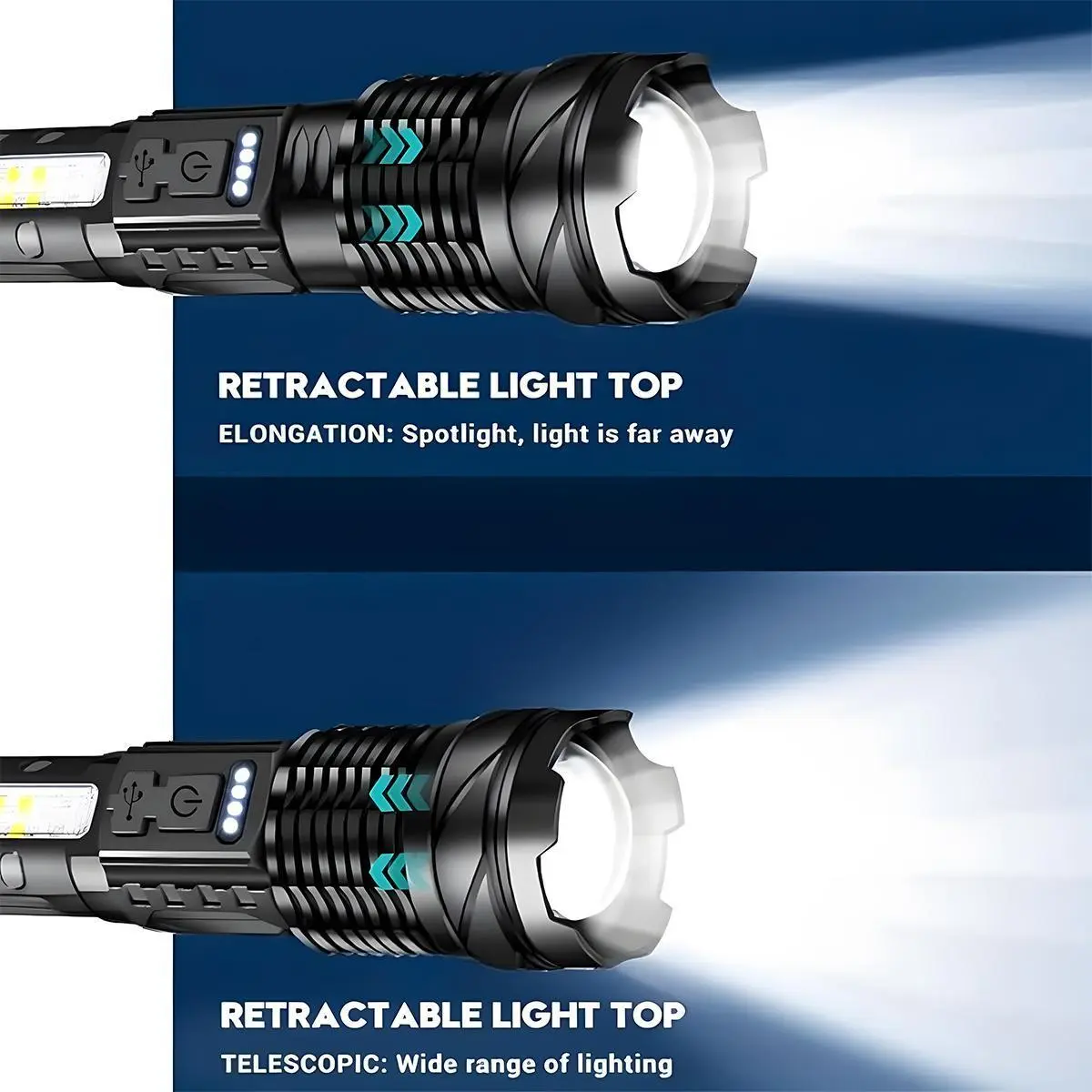 Rechargeable Flashlights, High Lumens Powerful Bright Flashlight 990000 Lumens with USB C Holster, Waterproof Flashlight