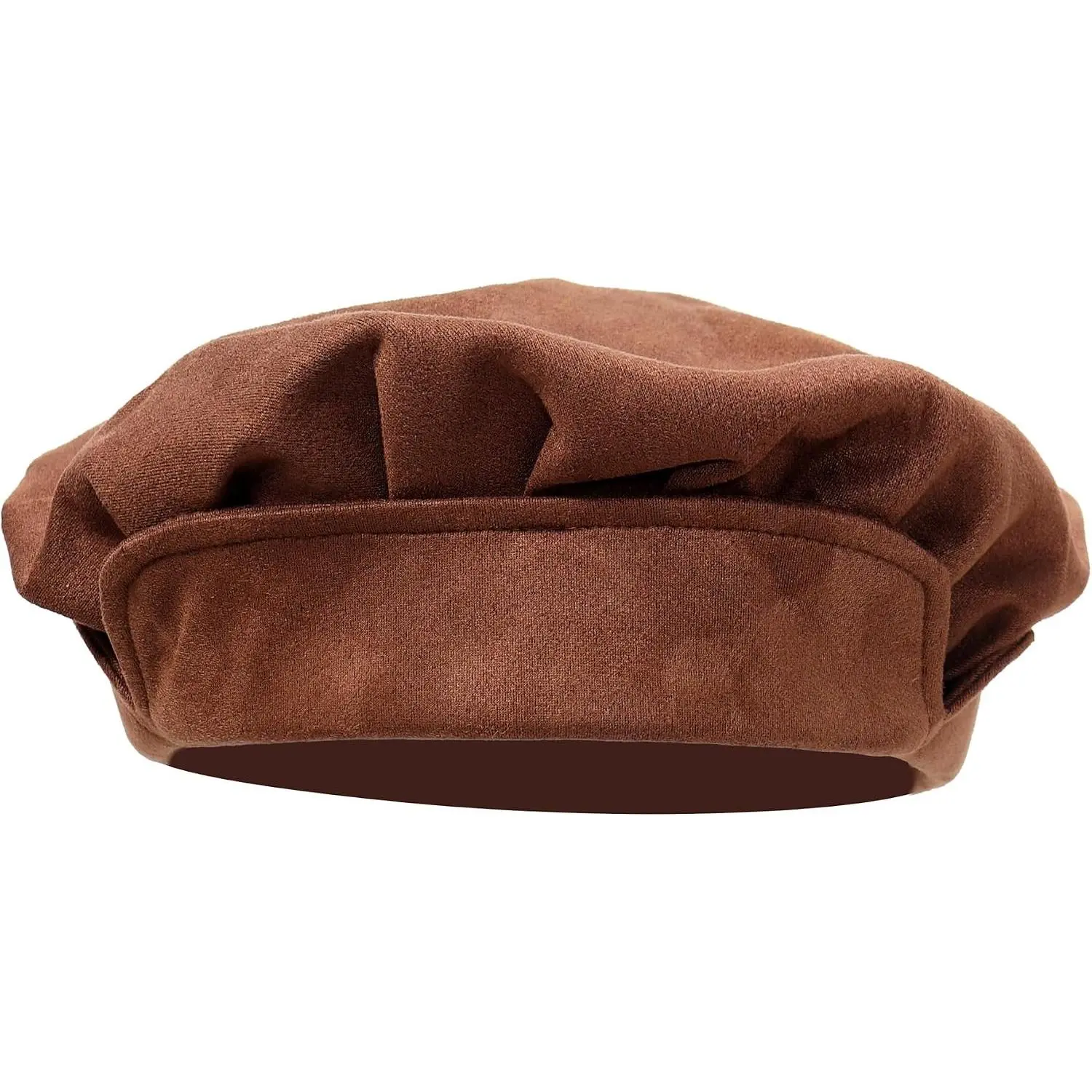 Faux Suede Beret Cap for Men Women Renaissance Festival Costume Accessories