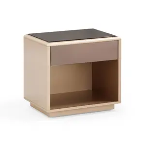 TOV Furniture Martha Deco Art Deco Beveled Mirrored Nightstand - 24 W