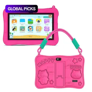 7 Inch Kids Touchscreen Tablet PC Android 13.0 4GB 64GB, Dual Camera 2mp+5mp, WiFi Bluetooth-compatible, Shockproof Case, Parental Control, Ideal Gift #GLOBAL PICKS
