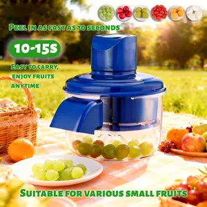 Multifunctional Electric Fruit Peeler Rapid Peeling 10-20 Seconds for Grapes Garlic Cherry Tomatoes Small Fruits Vegetables High-Efficiency Kitchen Tool