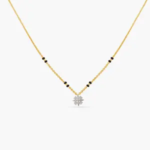 Elegant Charm CZ Silver Mangalsutra