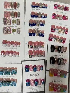Summer(11618)gc.30$15 pieces random design handmade press on nails
