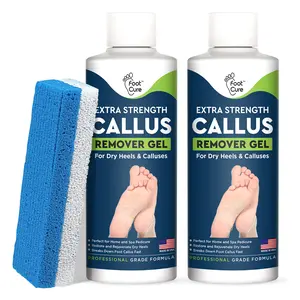 Foot Cure Callus Remover Gel & Pumice Stone Set – Removes Hard Skin & Dead Cells – Foot Care for Men & Women