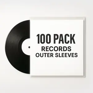 12" Transparent UltraClear Vinyl Record Outer Sleeves - Archival Quality (25-200 Packs)