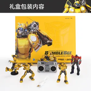 Transformers Bumblebee  Retro Cassette Player  w/ FM Radio Function& Speaker& 5 pcs Figurines